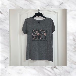 Gray Floral Obey shirt